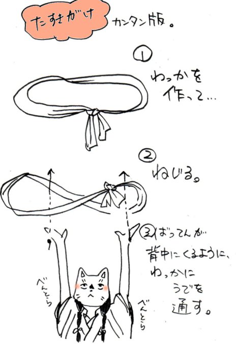 復旧記事 たすき掛け についての備忘録 ぶれぶれ母ちゃんの備忘録