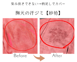 汗ジミを柄足しでカバー