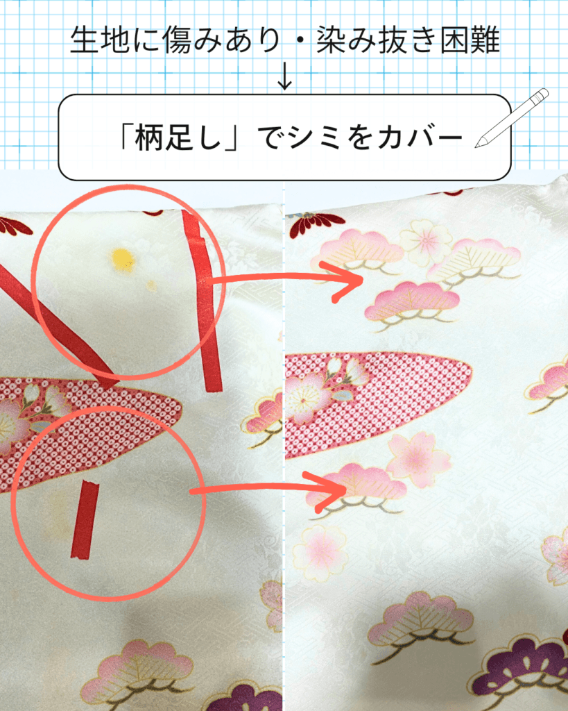 自分で染み抜き→生地が傷んでしまった着物のメンテナンス